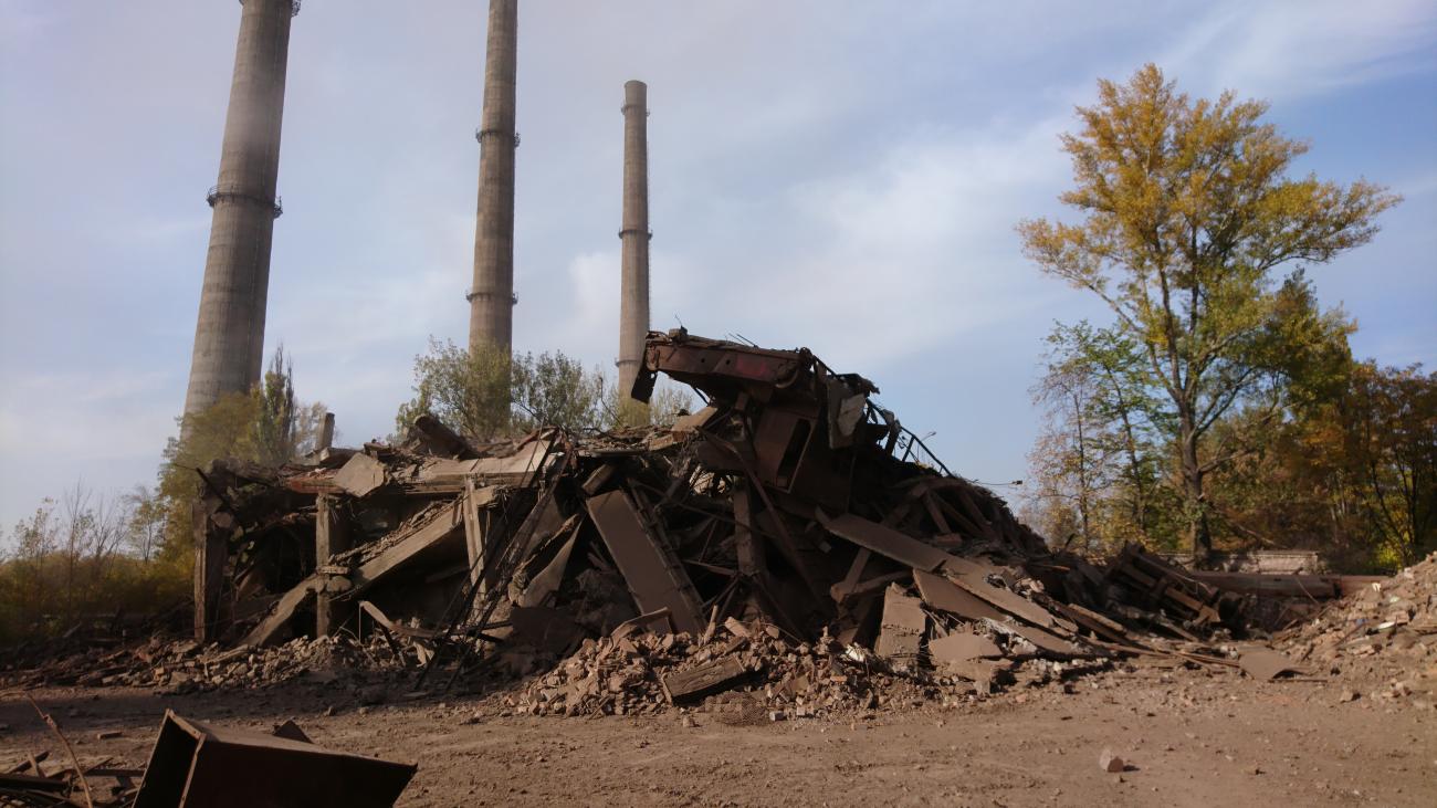 Обьект после взрыва 